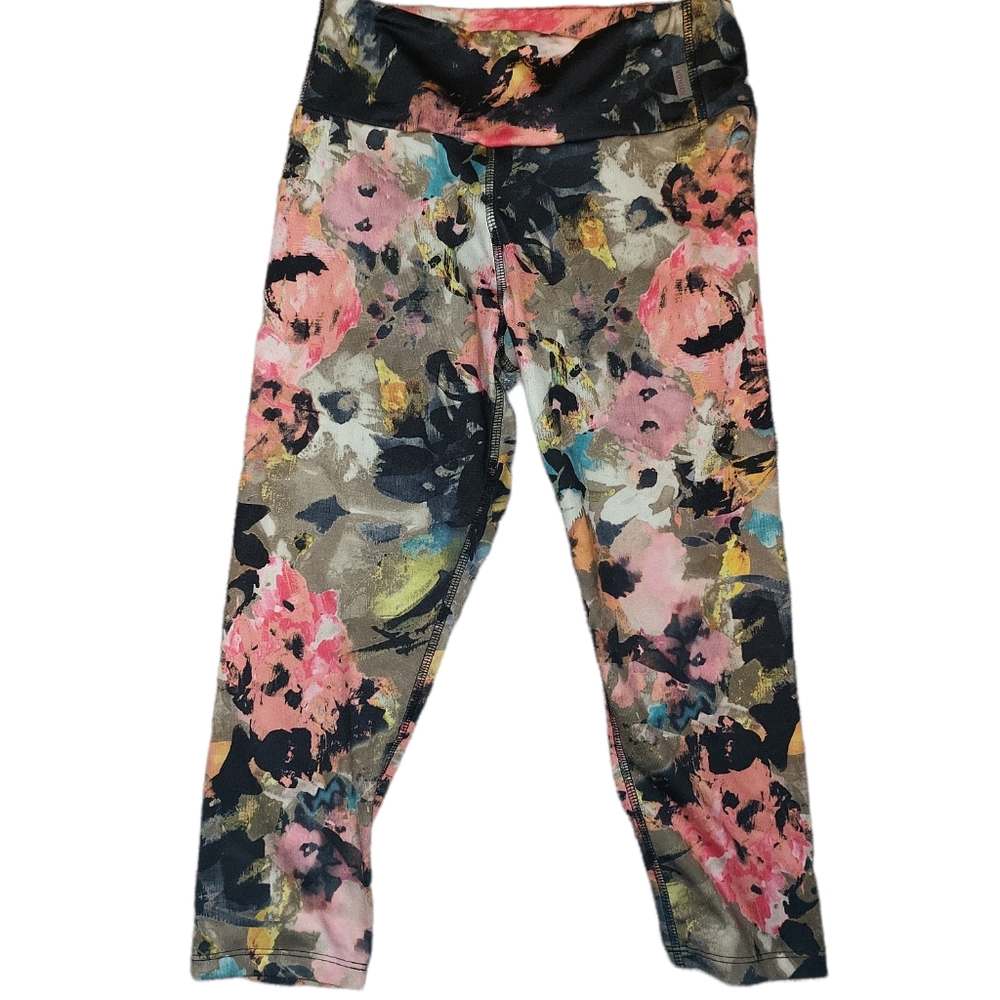 KOS USA Tie Dye Capri Leggings Activewear Women’s Size S Small Athleisure